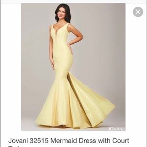 Jovani yellow prom/pageant dress NWT